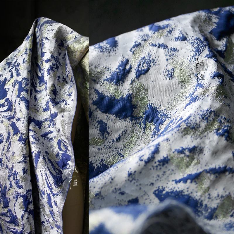 

Двусторонняя жаккардовая ткань для шитья своими руками, модная одежда ручной работы, дизайнерская ткань, ткань на метр, материал