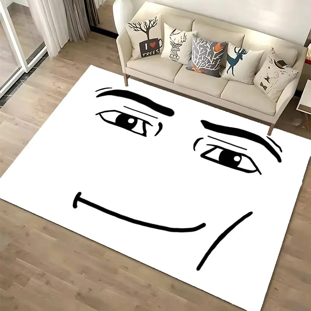 Creative Funny Man Face Floor Mat Rugs Soft Bedroom Floor Anti-skid Household Carpets
