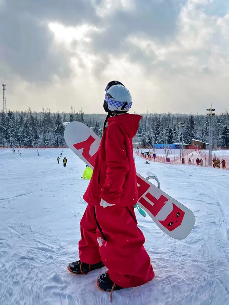 north-abyss-snowboarding-pants-unisex-waterproof-windproof-fleece-lined-warm-loose-single-board-ski-clothes-red-snow-pants