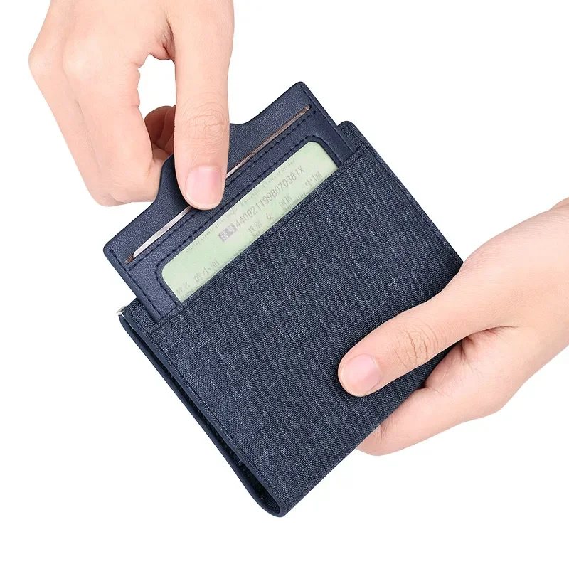 WILLIAMPOLO New Men Wallets Small Money Purses Wallets New Design Dollar Price Top Men Thin Wallet With Coin Bag Zipper Wallet