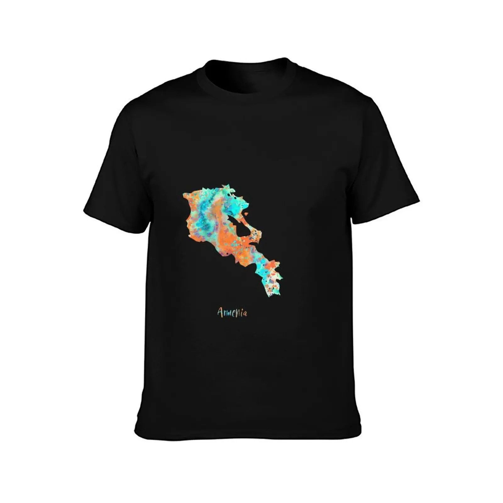 Armenia map, Armenia T-Shirt, Summer Casual Cotton Tee, Oversized Streetwear Tops, Vintage Graphic Print, Loose Fit Short Sleeve