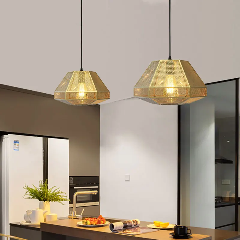 

Creative Stainless Steel Restaurant Pendant Light Luxury Nordic Personalized Bar Coffee Bar Clothing Store American Droplight