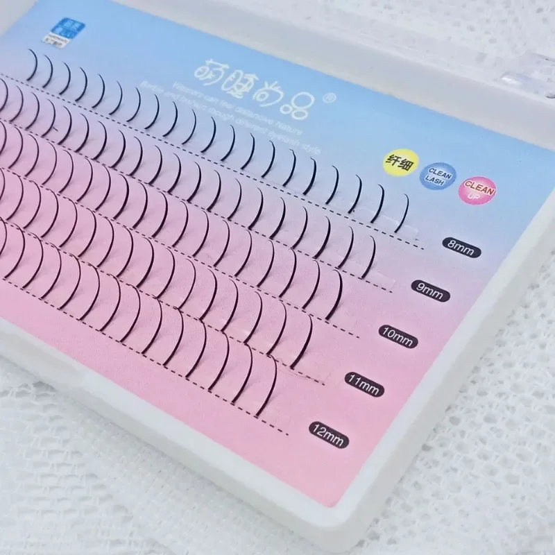 1 scatola 6-12mm visone finto singolo cluster ciglia finte per estensione ciglia volume naturale 3D strumento per il trucco degli occhi