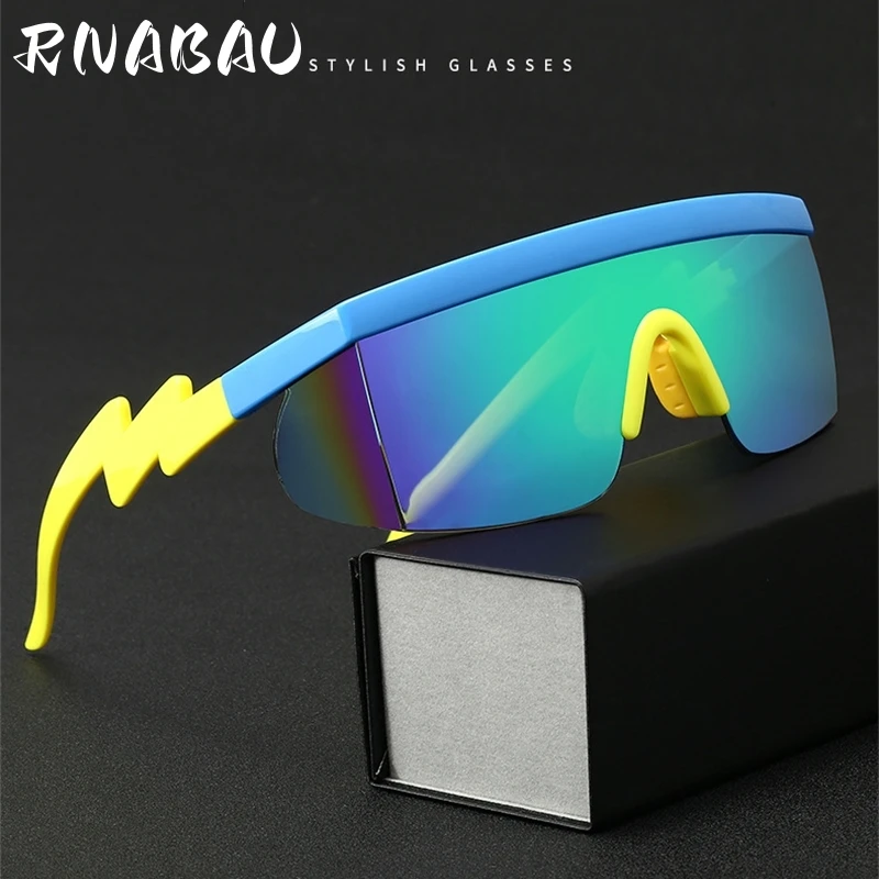 

RNABAU New Outdoor Cycling Sunglasses Sport Climbing Protective Glasses Bicycle UV400 Goggles Men Women MTB Driving Bike Glasses