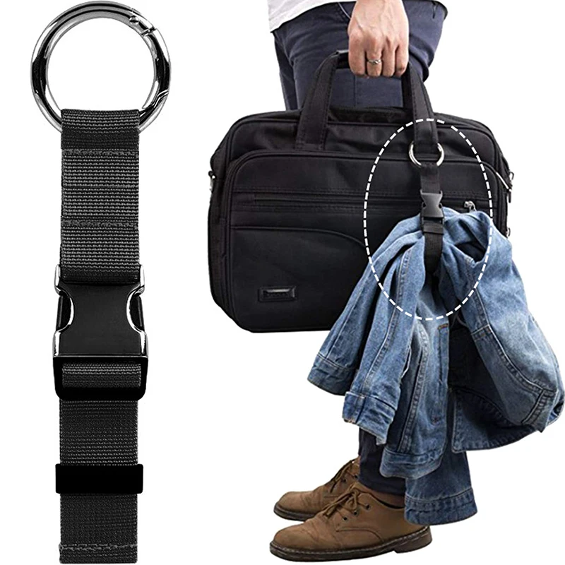 Cinghie per bagagli antifurto nere portatili supporto per cinture per valigie Gripper aggiungi borsa Clip per borsetta da usare per trasportare