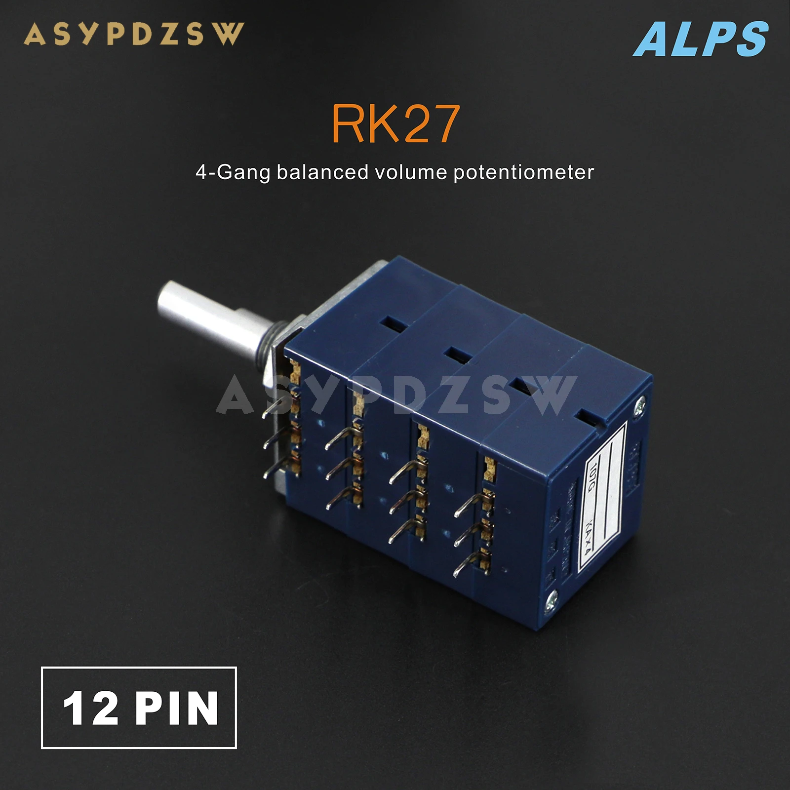 

12-PIN KAX4 Original ALPS 4-Gang balanced Amplifier volume potentiometer RK27 10KA 20KA 50KA 100KA Optional