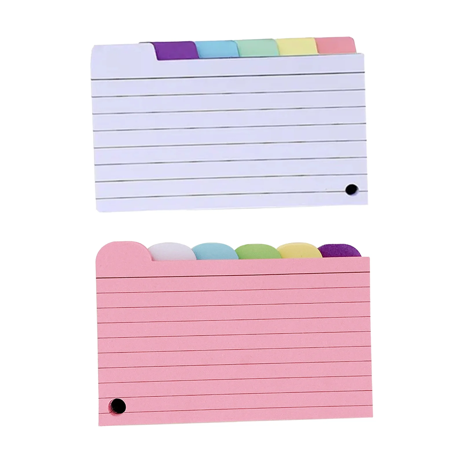150Pcs Ruled Notecards 3x5 Index Card Dividers with Tabs Memo Pad Assorted Colors Divider Tabs for Planner Home Journaling