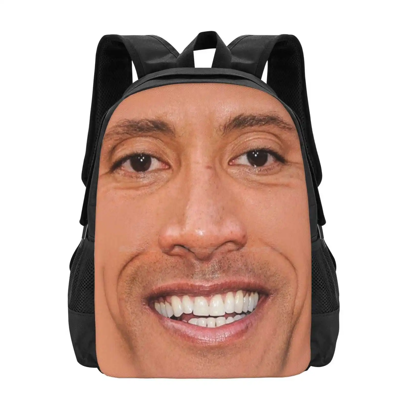 Dwayne School Bags Travel Laptop Backpack Dwayne Johnson Wrestling Wrestler Fighter Fighting Adult Swim Funny Memes Trendy