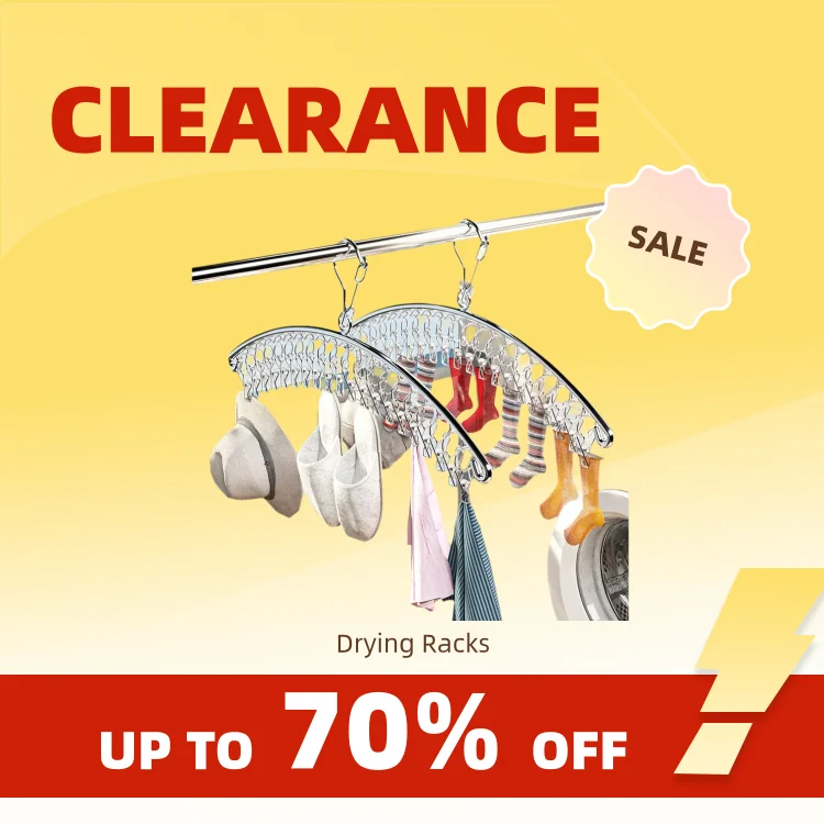 Clearance_2/4 PCS 20 Clip Clothes Hanger Stainless Steel Anti-slip Clothes Hanger Arched Windproof Indoor Balcony Clothes Drying