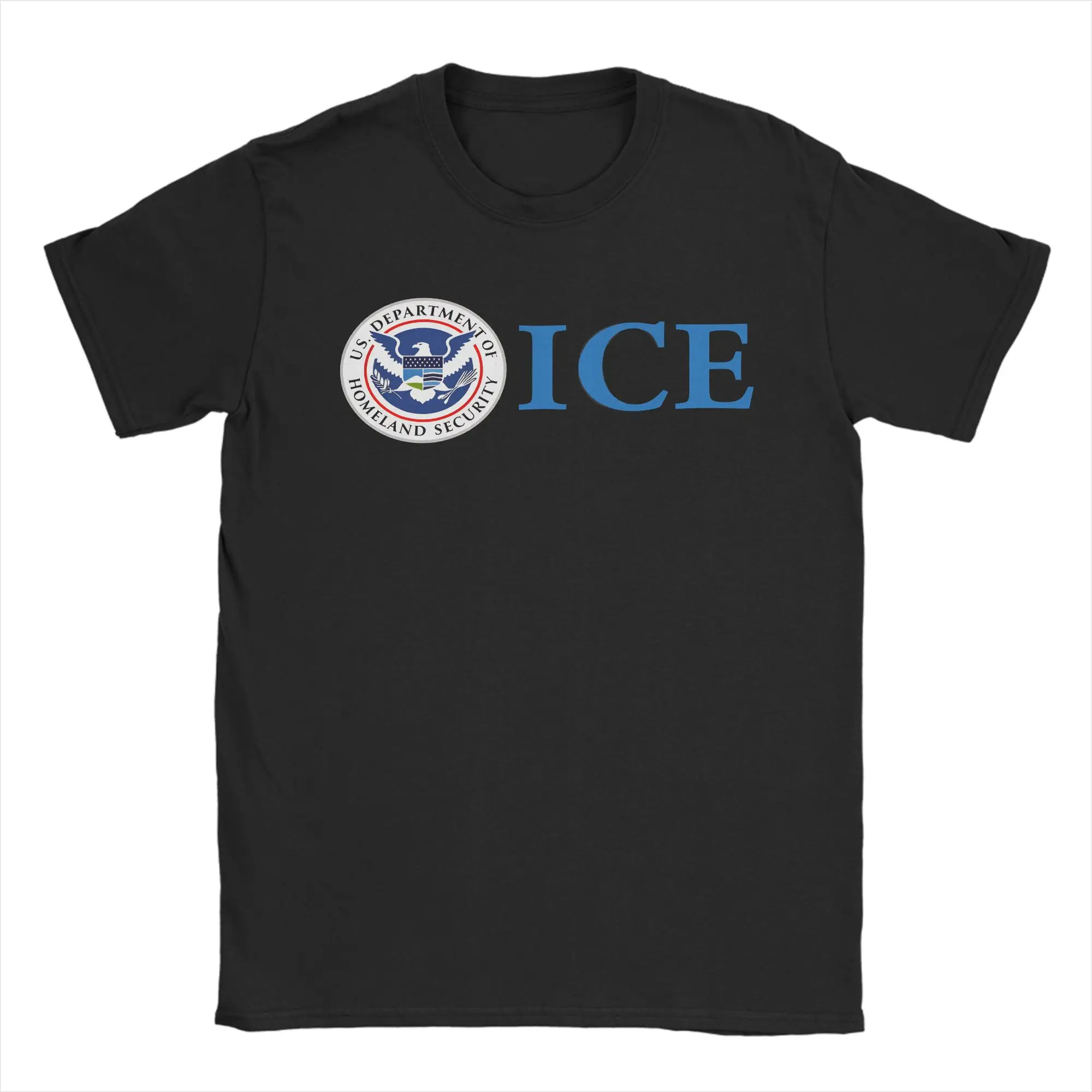 Leisure Immigration and Customs Enforcement  ICE  T-Shirts for Men  Short Sleeve Tee Shirt Summer Clothing