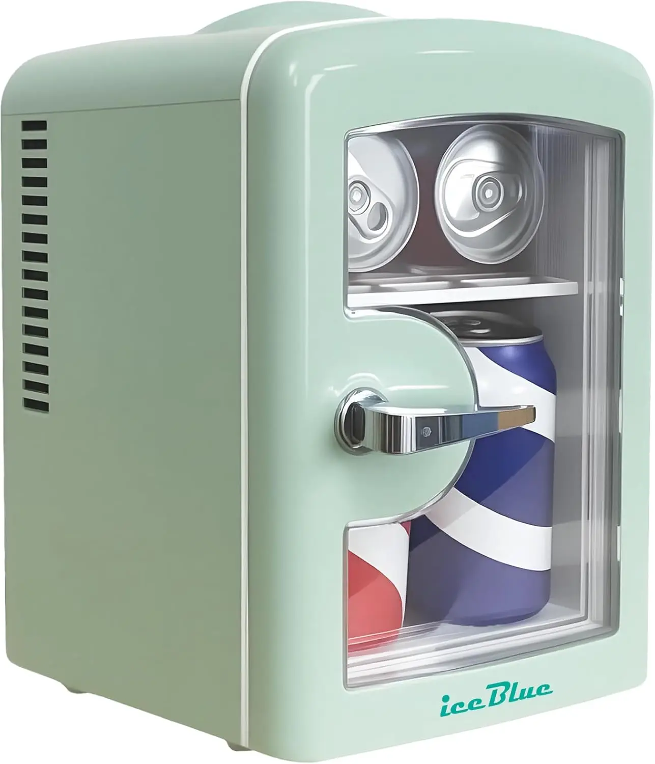 

Mini Fridge 4L with Viewing Window, Compact Refrigerator for Skincare, Beverages, Bedroom, Office, Dorm – Green