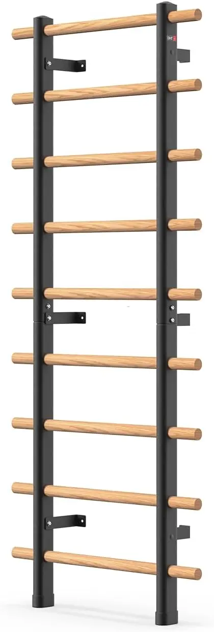 

Деревянная шведская лестница с 9 регулируемыми перекладинами, тренажер для домашнего спортзала и фитнеса
