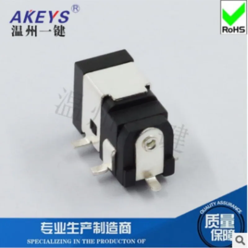 10pcs DC002C power supply base Two pins on the front pin 3.5*1.3/1.1mm power socket DC-002C