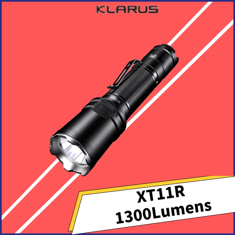 Klarus XT11R potente linterna táctica LUMINUS SST-40 1300lm 18650 linterna recargable con batería 18650 para acampar