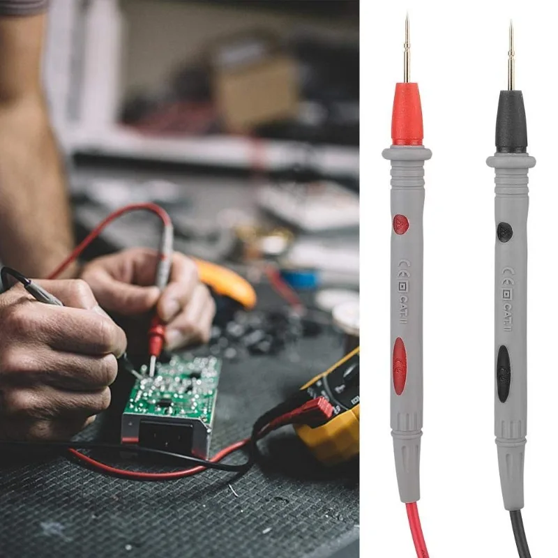 1000V 20A Multimeter Leads, Ultra-Sharp Gold-Plated Probes, Multimeter Probe Test Line