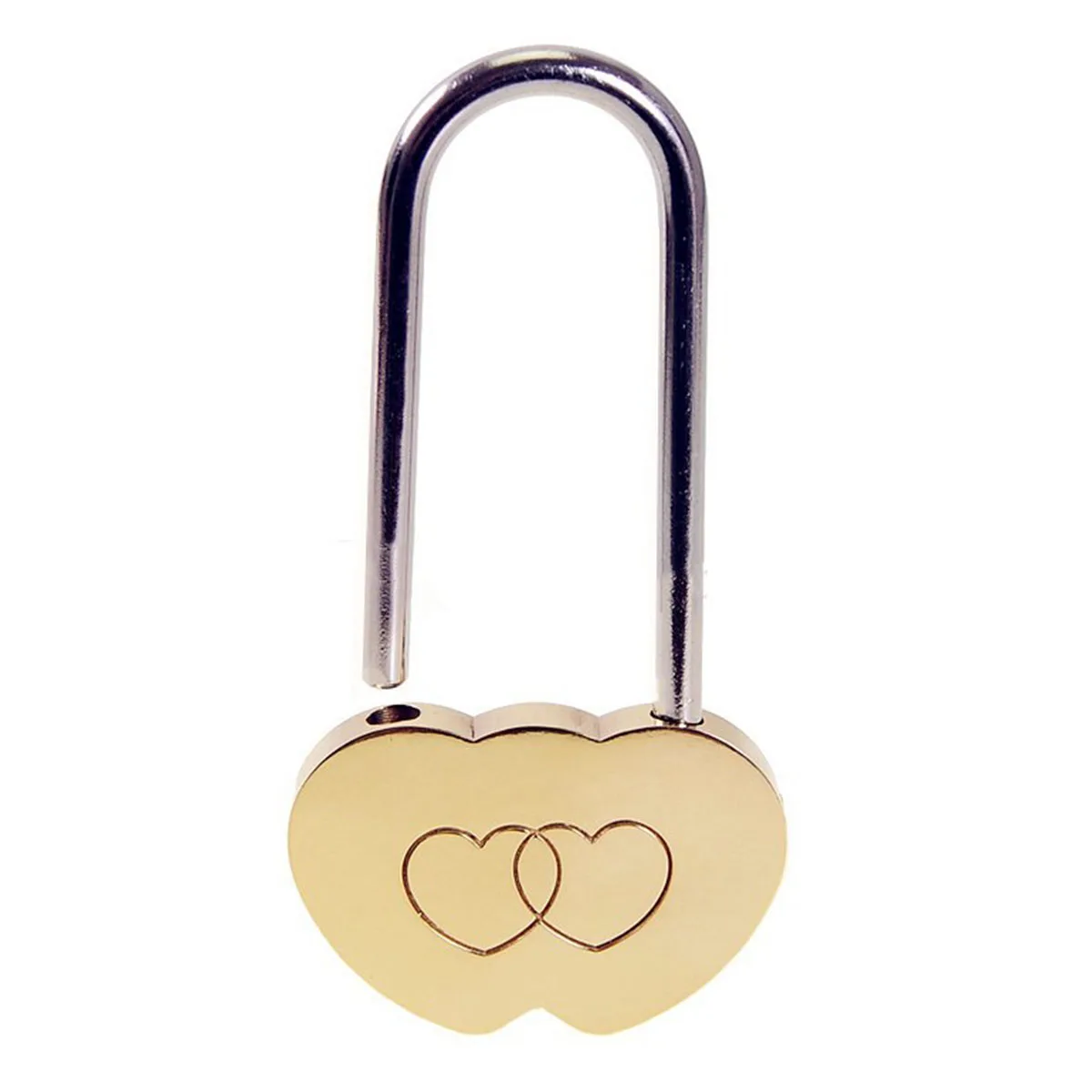 50 مللي متر متحدة المركز النحاس القلب للزوجين أتمنى قفل عالي اللمعان البولندية جميع المواد النحاسية الزفاف الحب رمز قفل للحب