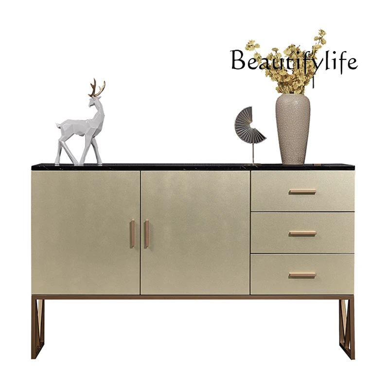 

dining side cabinet, post-modern style marble porch cabinet, living room partition cabinet, small apartment household