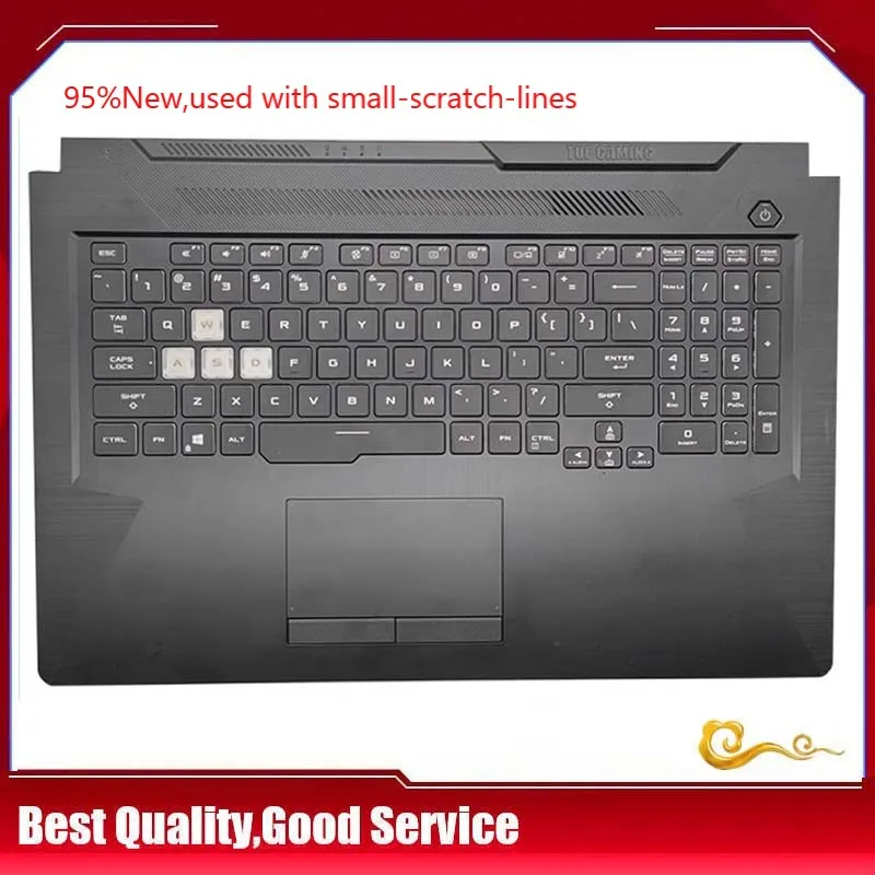 

YUEBEISHENG 95%New/org For ASUS F17 FA706 FA706U FX706 FX706U Palmrest US keyboard Upper cover Touchpad Backlgiht