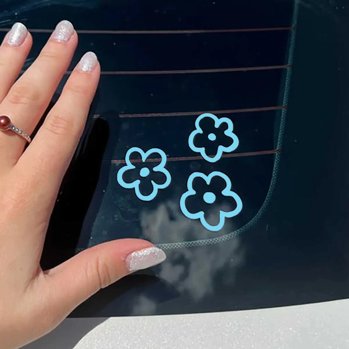 3 Flowers Car Mirro…