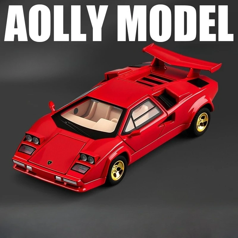

1:32 Countach LP5000S Alloy Sports Car Model Diecasts Metal Racing Car Vehicles Model Sound Light Simulation Childrens Toys Gift