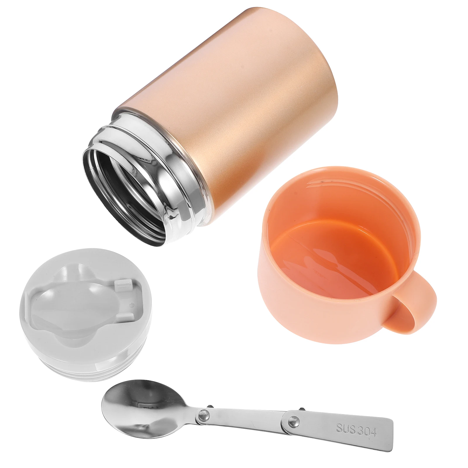 

Stainless Steel Insulated Food Jar Leakproof Thermal Cup Portable Soup Container Camping Travel Warm Food Storage Bento
