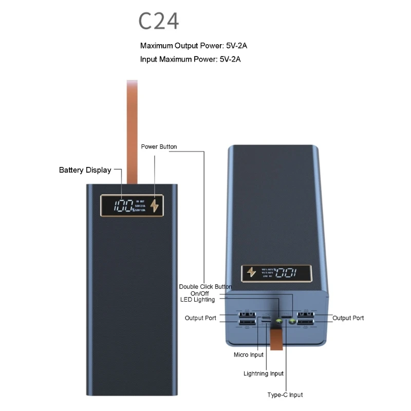 取り外し可能なバッテリー収納ボックス 24x18650 バッテリーホルダー DIY プラスチックボックス用