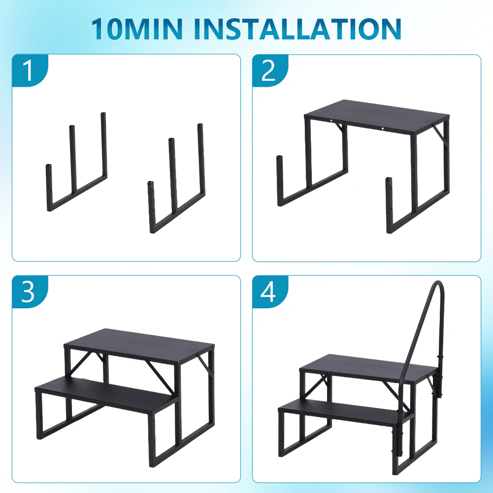 Rv 2 Stufen mit Handlauf, Whirlpool Stufen Metall, tragbare Treppen stufen für rv, Mobil heim treppen, Boden pool für den Innen-und Außenbereich