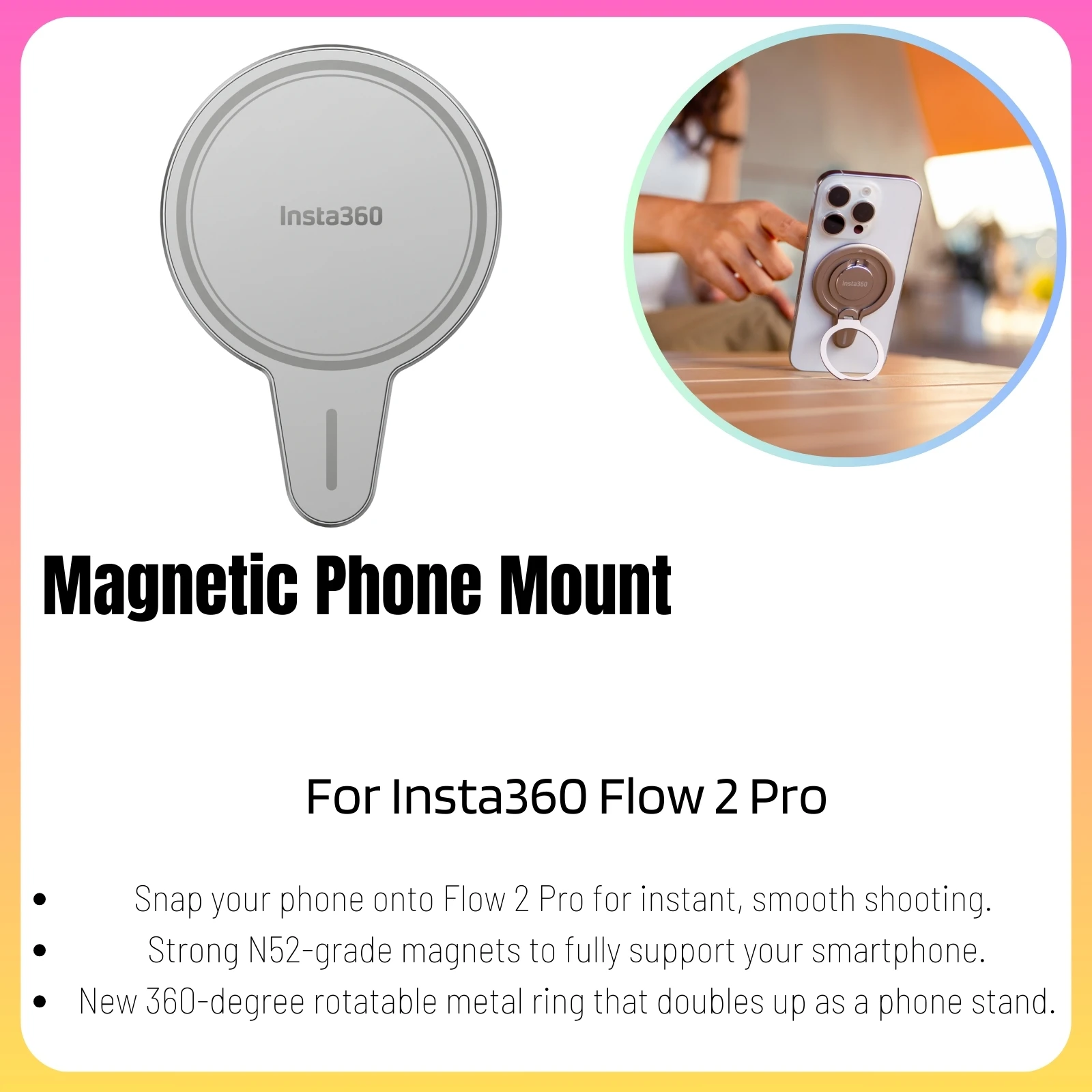 Insta360 Flow 2 Pro Accessories Kit with Magnetic Mount