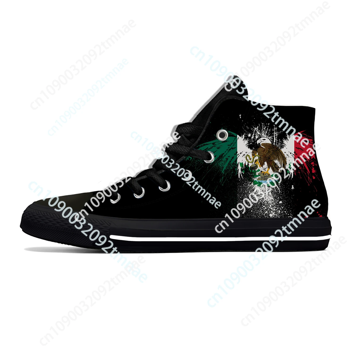 Hot Mexico Mexican Flag Patriotic Cool Custom Casual Shoes High Top Lightweight Breathable Men Women Sneakers Summer Board Shoes