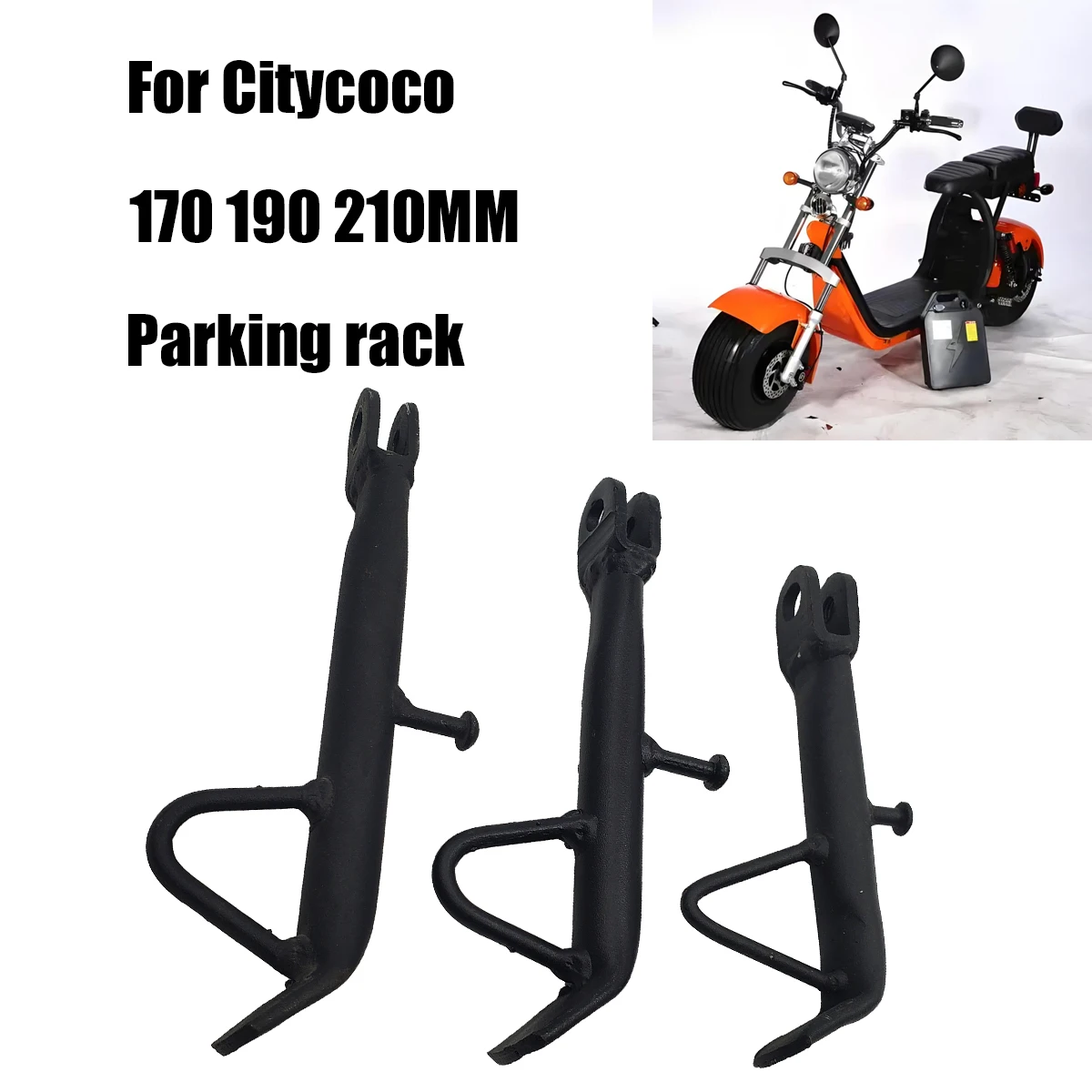 170mm 190mm 210mm Alloy Side Support Foot Support For Harley Halei For Citycoco Electric Scooter Universal Kickstand Accessories