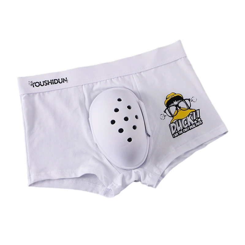 Mens Cotton Underwear Phimosis Surgery Protection Boxer Shorts Penis Covers Children Circumcision Open Front Ropa interior