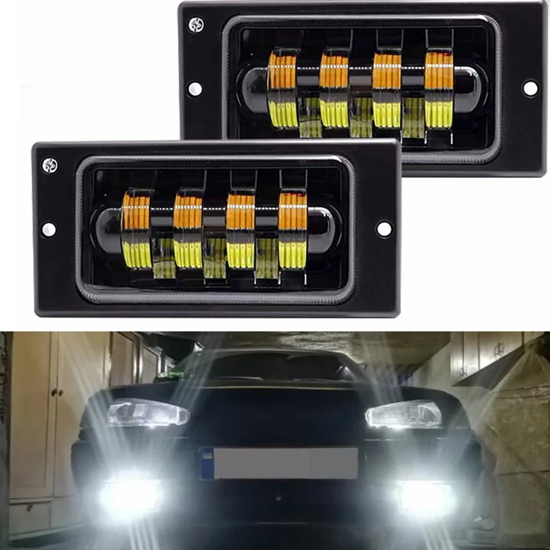 

Pair DRL Angel Eyes LED Fog Lights For Lada 2110 -2117 or For Kamaz For Niva Chevrolet Cars Front Fog Lamp