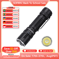 Sofirn SC33 LED Tactical Flashlight XHP70.3 HI  5200lm Powerful 21700 Type C Rechargeable Torch E-switch Outdoor Light