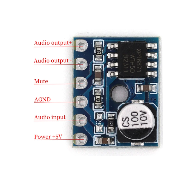 5128 Amplifier Board 5W Class D Digital Amplifier Board Mono Audio Module Low Distortion VS88715V DC2.5-5.5V LTK5128 Class AB 