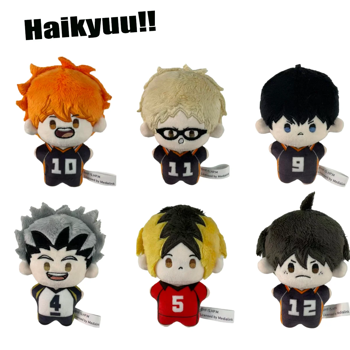 Llavero de peluche original de Haikyuu de 10 cm, muñeco de peluche, colgante de voleibol para bolso, juguete de peluche Kawaii, decoración de dibujos animados, regalos de cumpleaños
