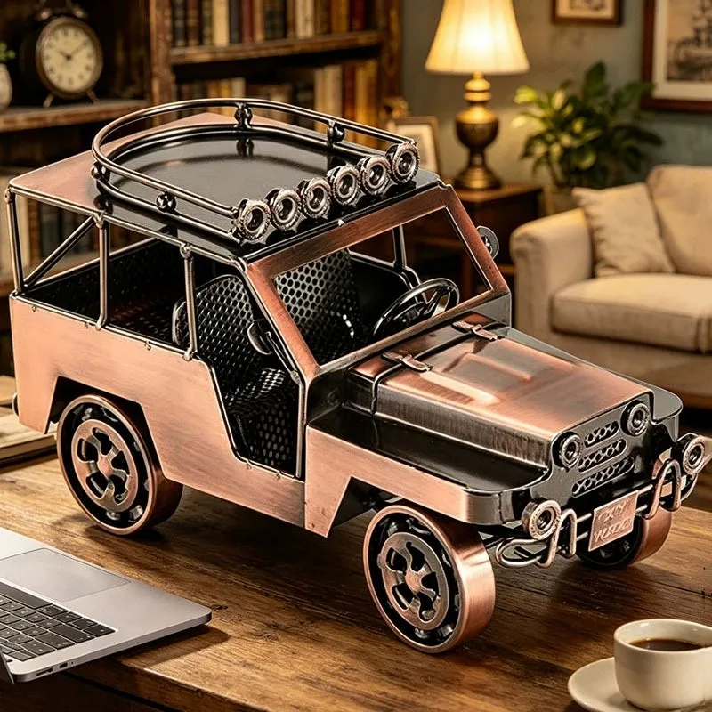 new-wrought-iron-classic-car-model-miniature-toy-bedroom-desktop-ornaments-electroplating-rust-free-creative-boys-toys-gifts