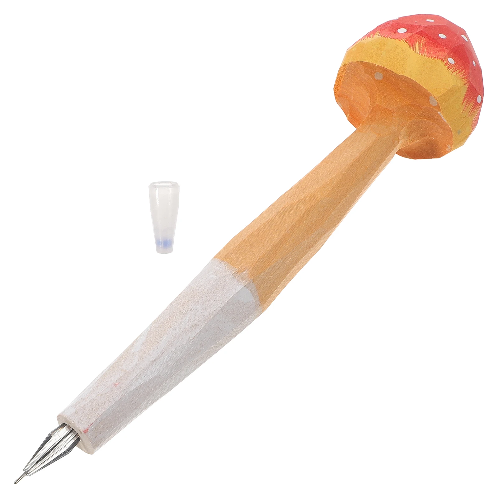

Creative Mushroom Wood Carving Ballpoint Pen Funny Writing Pen For Kids Students Office School Supplies 1pc