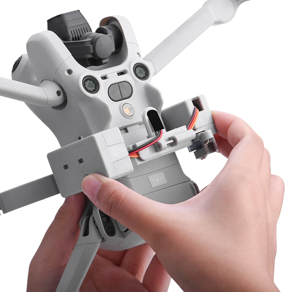 For DJI Mini 4 Pro Drone Airdrop Thrower System USB Charging UAV Airdropper Delivery Dropper for Fishing and Casting Farther