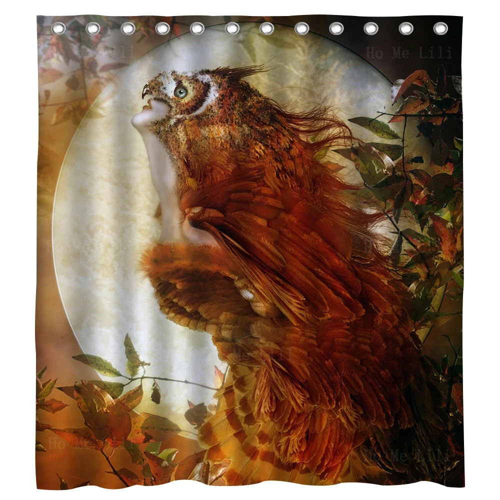 Magical Creatures Owl Woman Witch The Fairy Was Tied Up Classic Cartoon Shower Curtain By Ho Me Lili For Bathroom Decoration