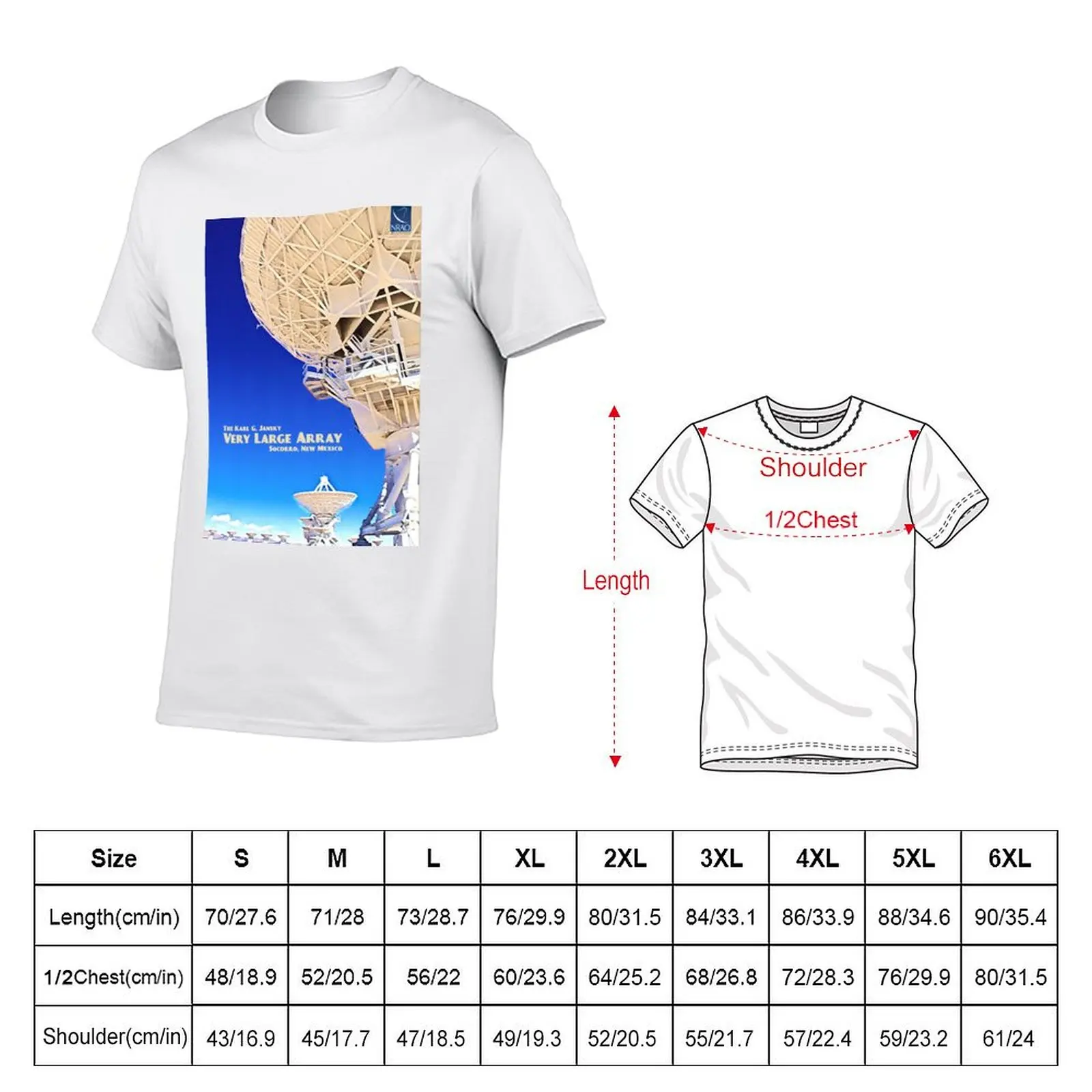 Very Large Array Travel Poster T-Shirt Simple Graphic Design T-Shirt