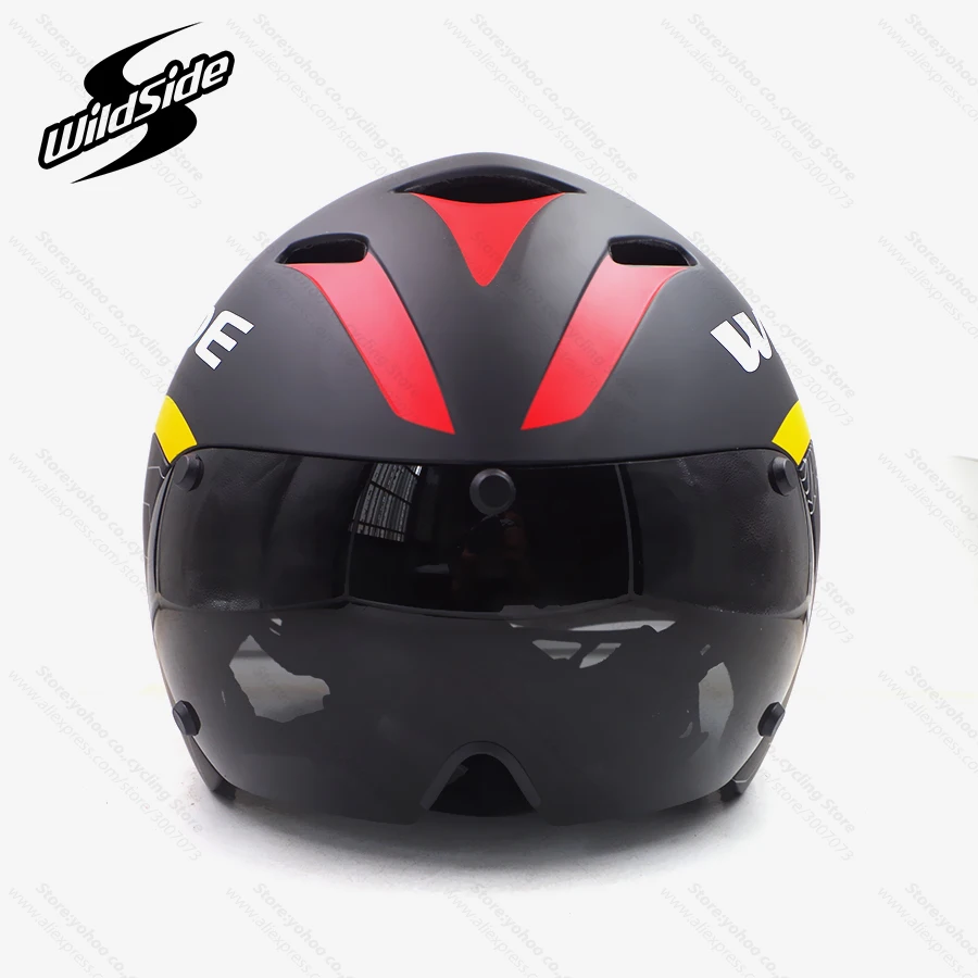 Bike Helmet Road Racing All New Aerodynamic Crono TT Bicycle Helmets Switchable Trial Cycle Helmet With Magnetic Goggle Adults