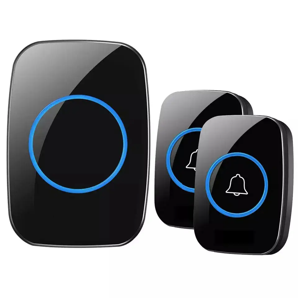 

Беспроводной дверной звонок, различивайте передние и задние двери, дальность действия более 1000 футов и 60, водонепроницаемый комплект дверных звонков с 5 уровнями громкости