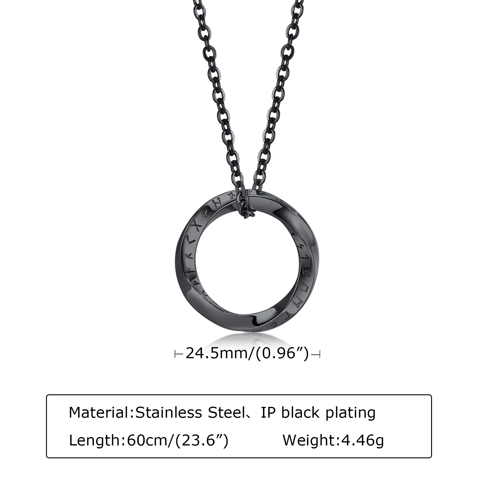 Nordische Wikinger-Anhänger-Halsketten für Männer und Frauen, gedrehter Edelstahl-Schmuck, Dreieck-Charm, geometrischer Kragen, Party-Geschenk – Detail 5