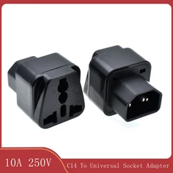 UPS IEC C14 to Universal Female EU US UK AU C13 Socket Power Adapter AC Plug