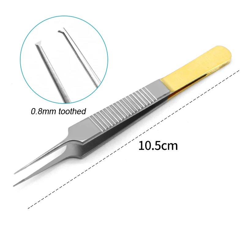 Double eyelid fat tweezers Micro-ophthalmic tweezers Toothed platform Beauty tools