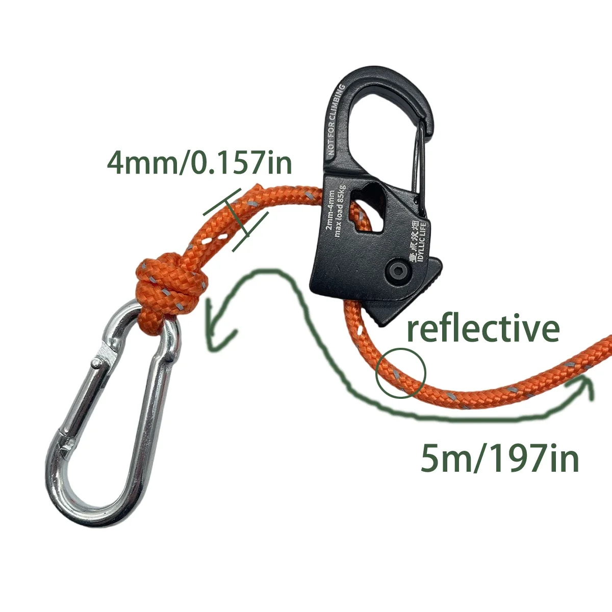 2pcs 5m Camping Tent Wind Rope Tie Down Reflective Tightener Fastening Pulley Tent Cord Adjuster Ratchet Awning Rope Buckle