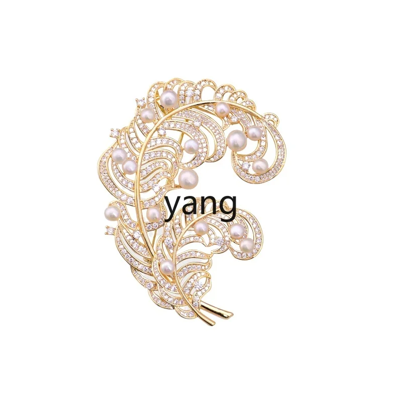 

LMM Brooch Fashion Luxury Pin Natural Pearl Large Dress Coat Accessories
