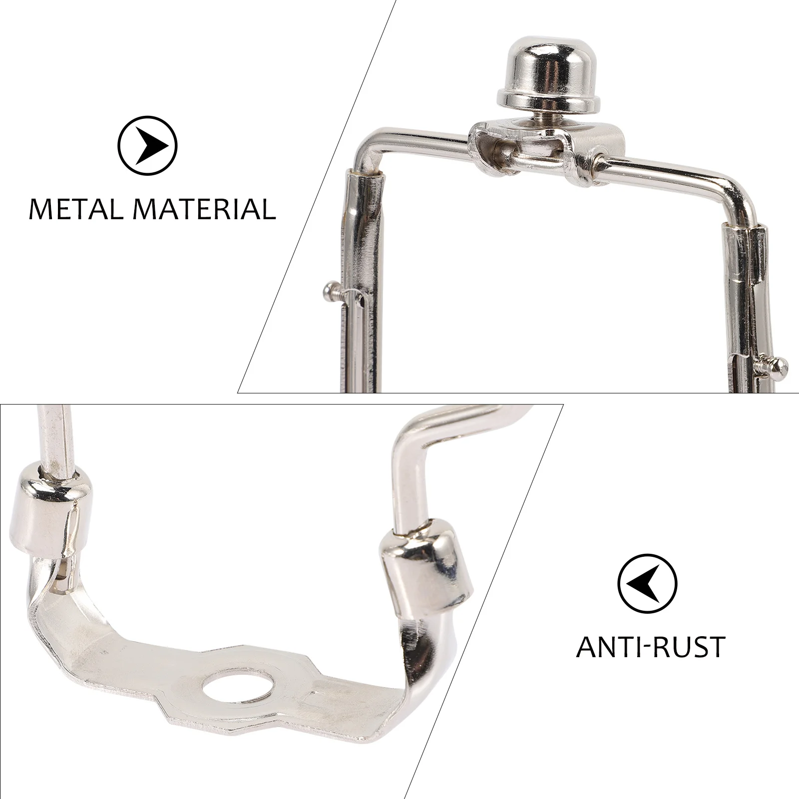 

1 Set Lamp Harp E27 Shade Frame 4-Gear Adjustable Chrome Plated For Table Floor Desk Lamp Repair Lighting Accessories Lampshade