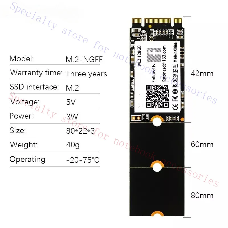 R+  FOR Kingchuxing 128GB M.2 M2 SATA NGFF SSD 2242  2280 Solid State Hard Drives