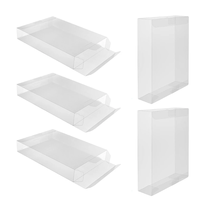 U55B 5pcs Game Cartridge Protective Case Clear PET Material For Long Lasting Display